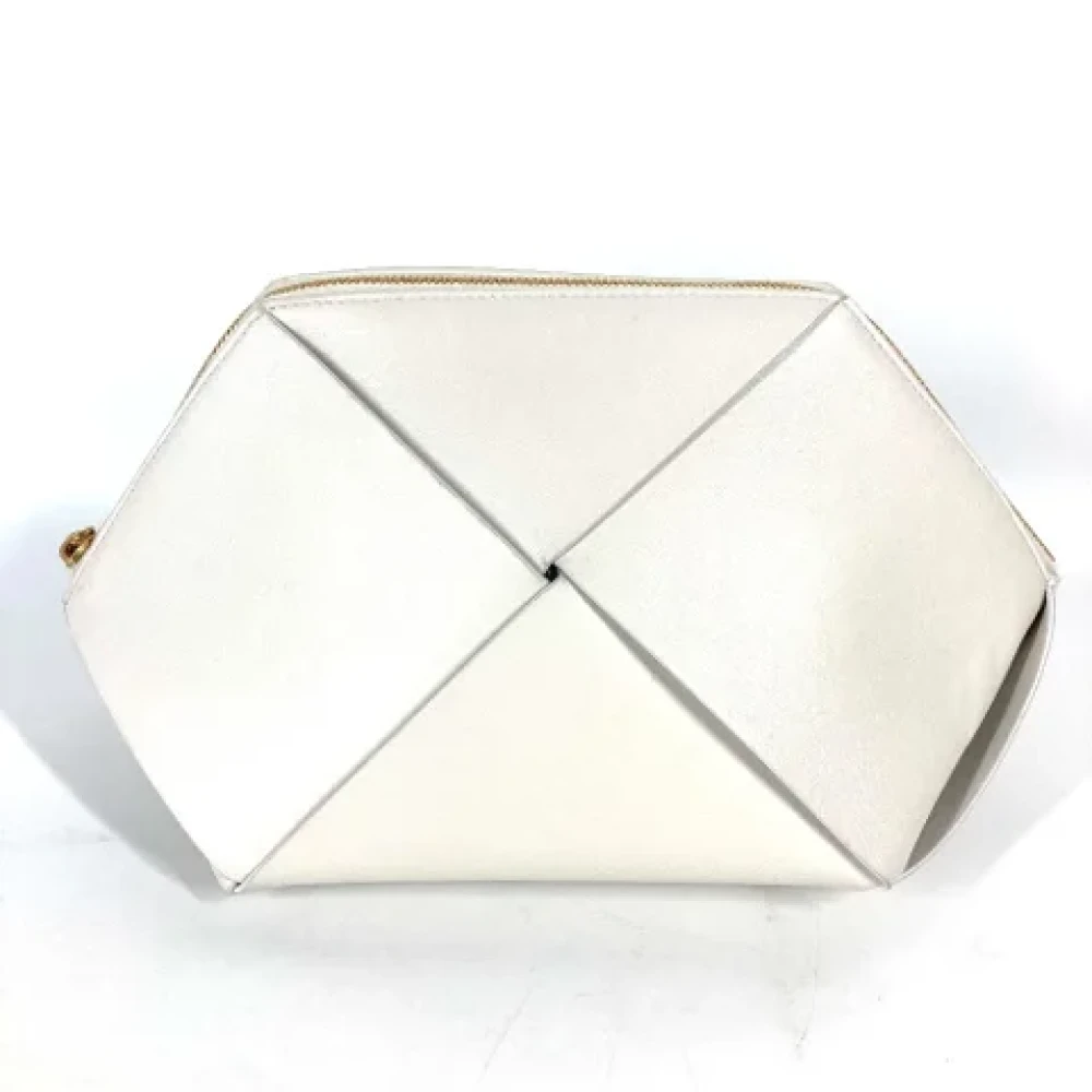 Bottega Veneta Vintage Pre-owned Leather pouches White Dames