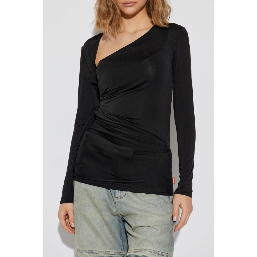 Diesel Top T-Crissy-Plain Black Dames