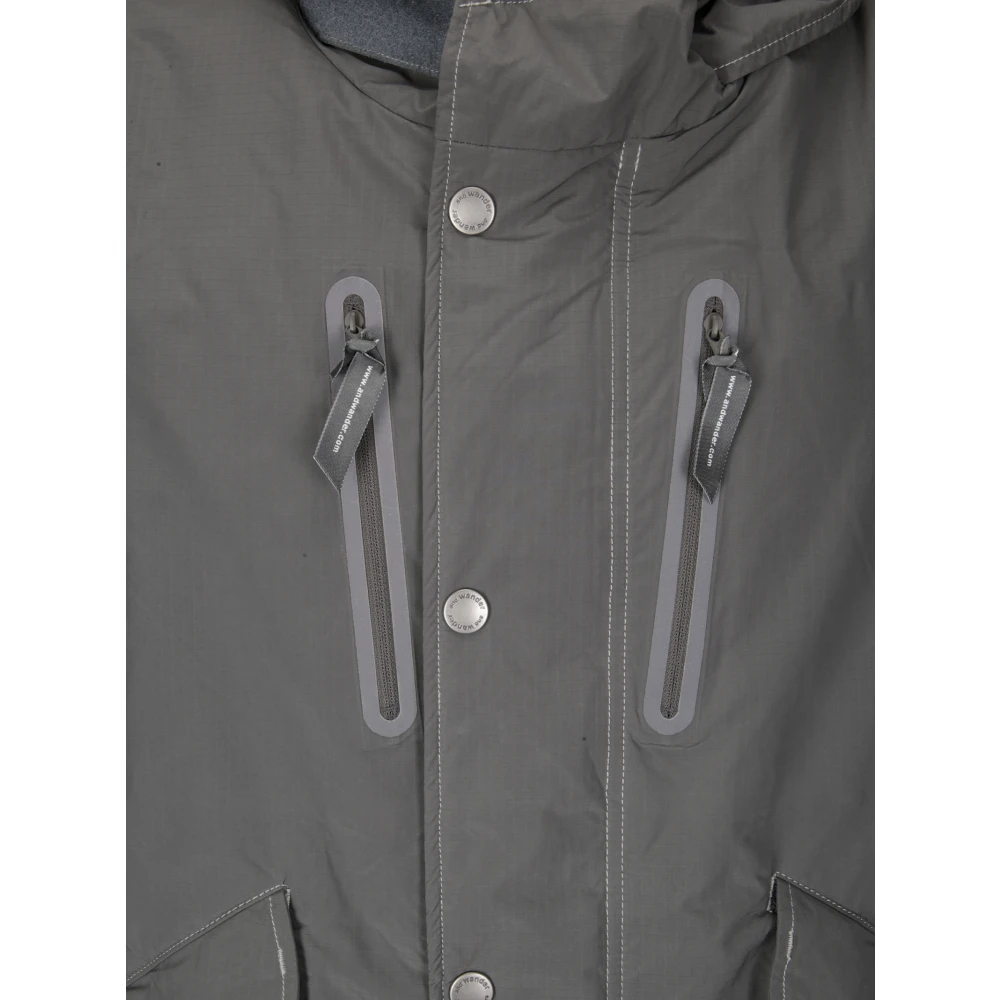 And Wander Fishtail Octa Coat Gray Heren