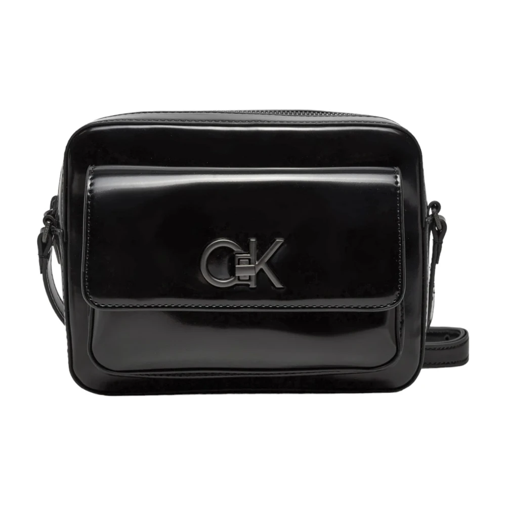 Calvin Klein Zwarte Voorzak Rits Tas Black Dames