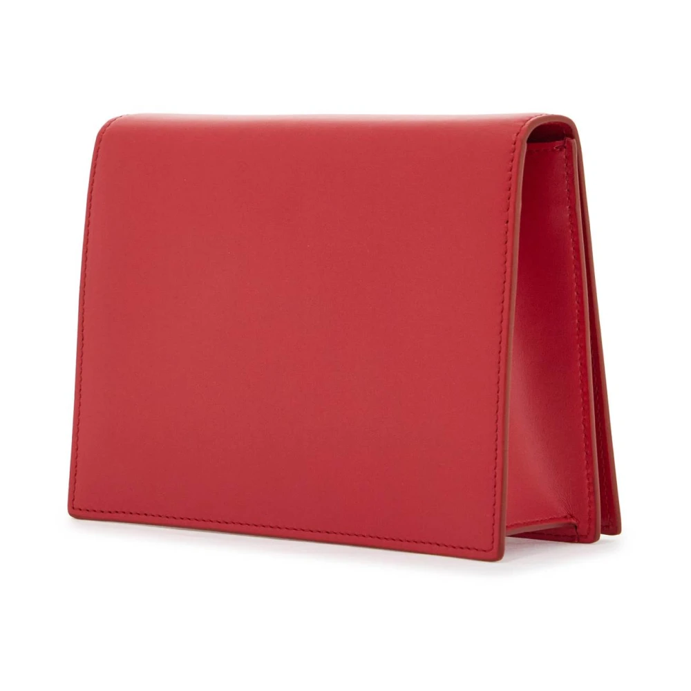 Dolce & Gabbana Rode kalfsleren schoudertas met 3D-logo Red Dames
