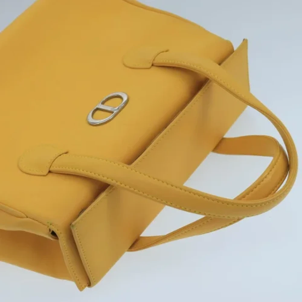 Dior Vintage Pre-owned Leather dior-bags Yellow Dames