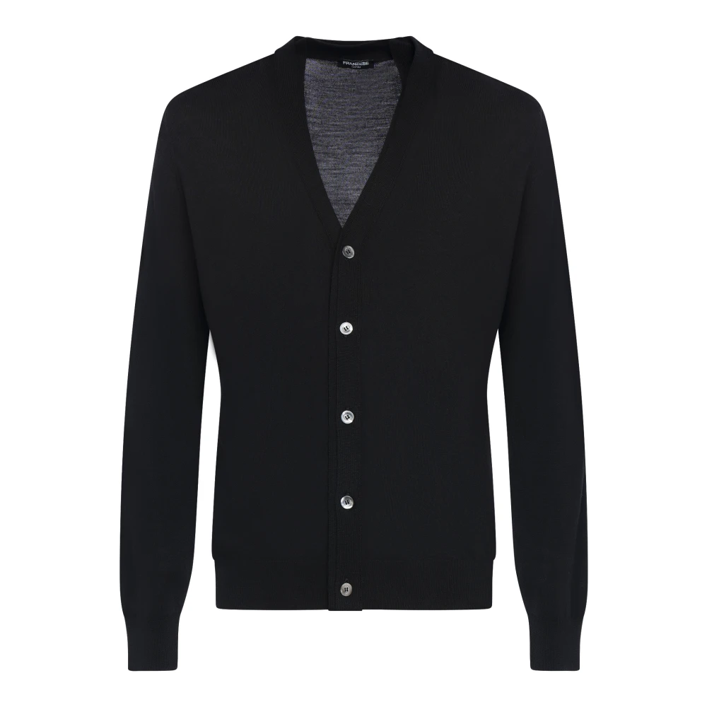 Franzese Collection Men's Black Cardigans, 2XL, Stefano De Martino Cardigan