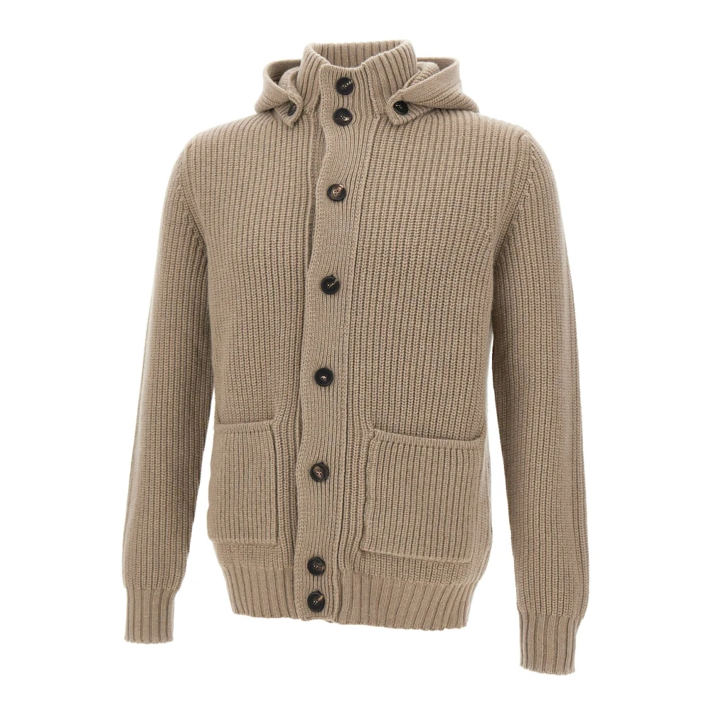 Filippo De Laurentiis Wol Kasjmier Gebreide Trui Beige Heren