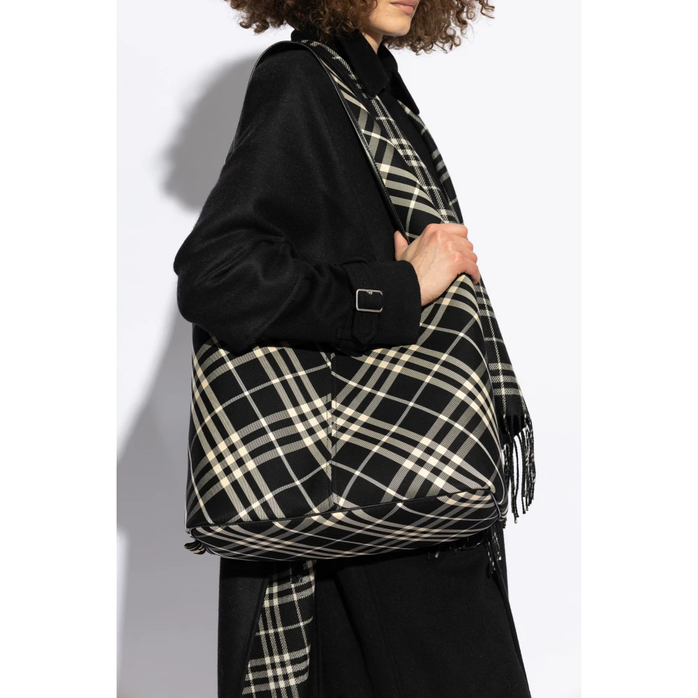 Burberry Ruitpatroon schoudertas Black Dames