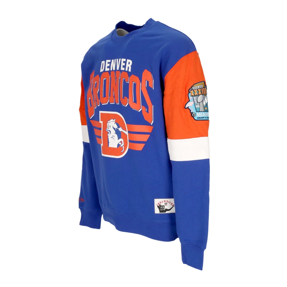 Mitchell & Ness Denver Broncos Crewneck Sweatshirt NFL Blue Heren
