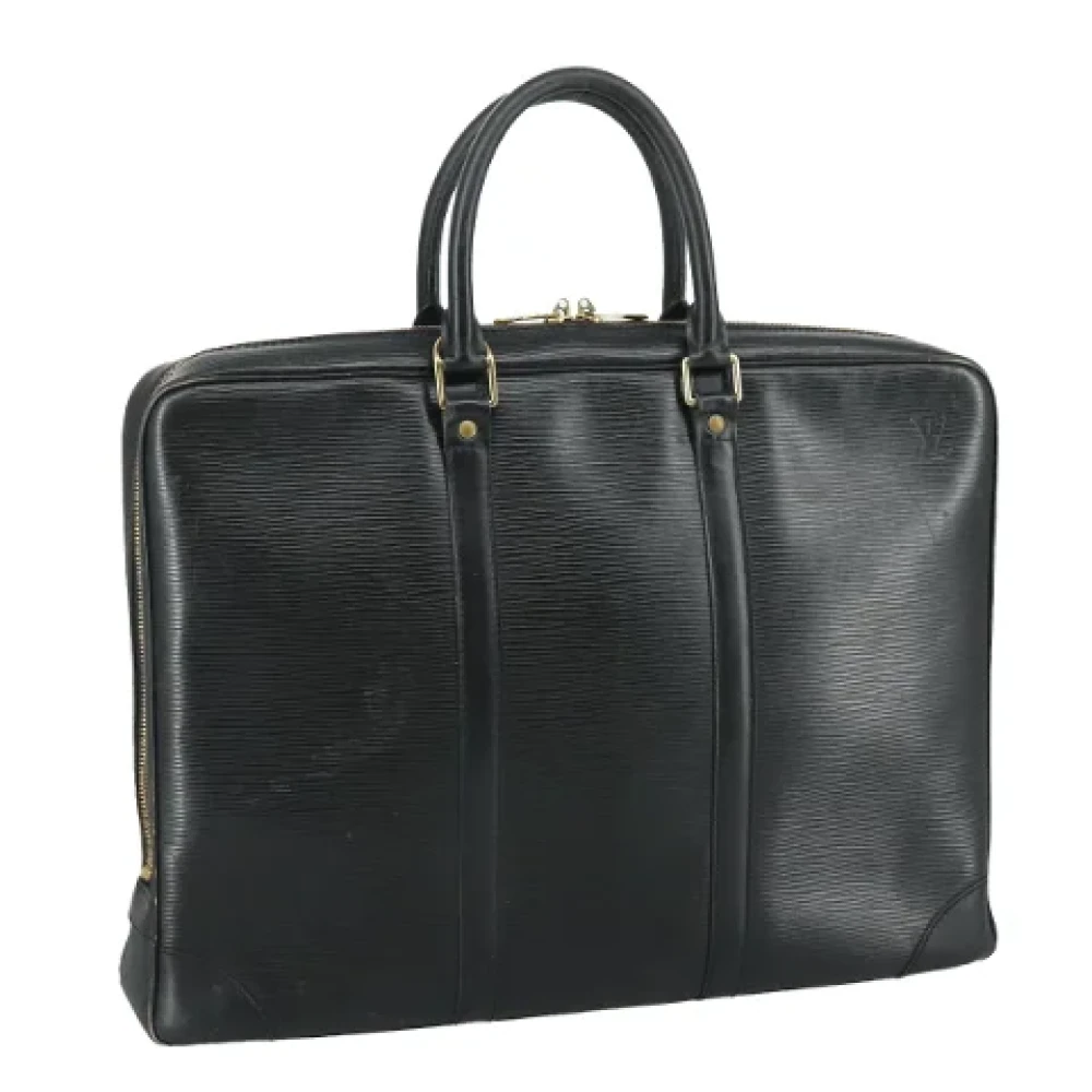 Louis Vuitton Vintage Pre-owned Leather briefcases Black Dames