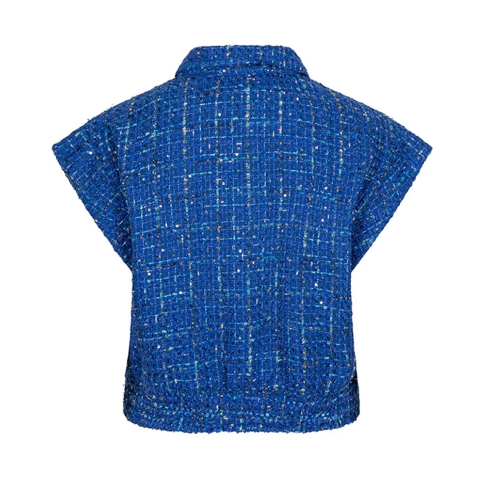 Lofty Manner Stijlvolle Ayla Gilet Blue Dames