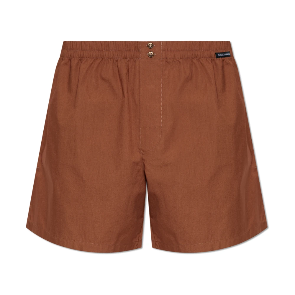 Dolce & Gabbana Mannelijk Bruin Ondergoed Heren, M, Katoen, Ondergoedshorts