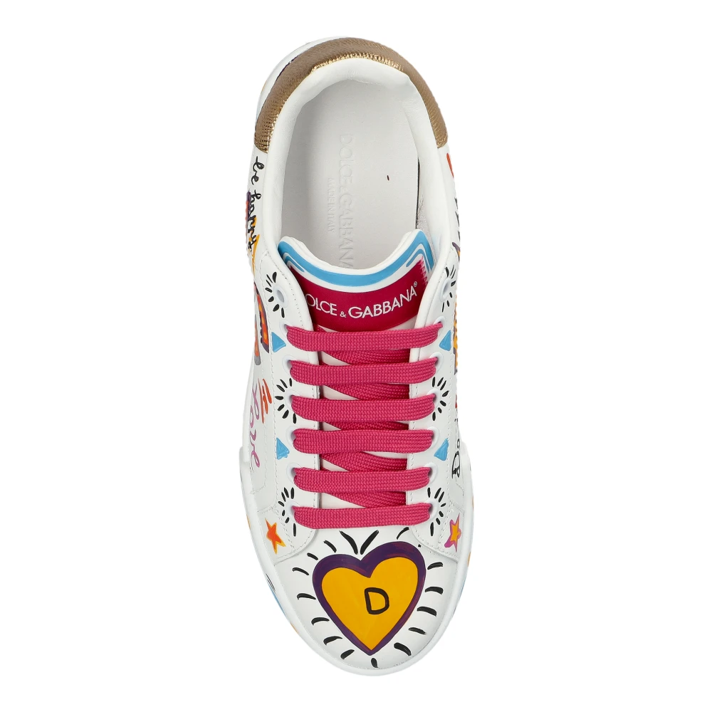 Dolce & Gabbana Leren Sneakers met Logo