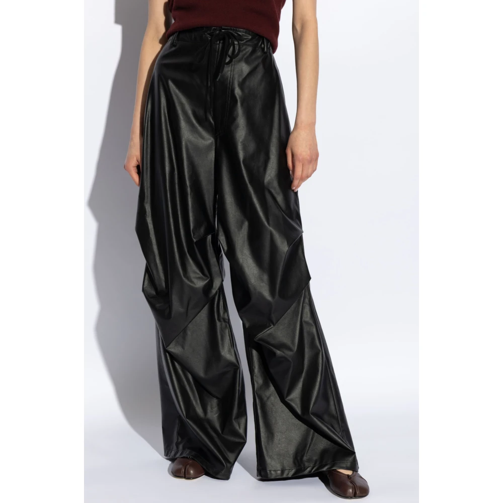MM6 Maison Margiela Wijde broek Black Dames