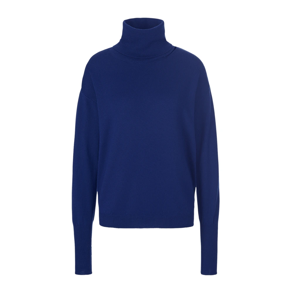 RIANI Asymmetrische Merinowollen Pullover Blue Dames