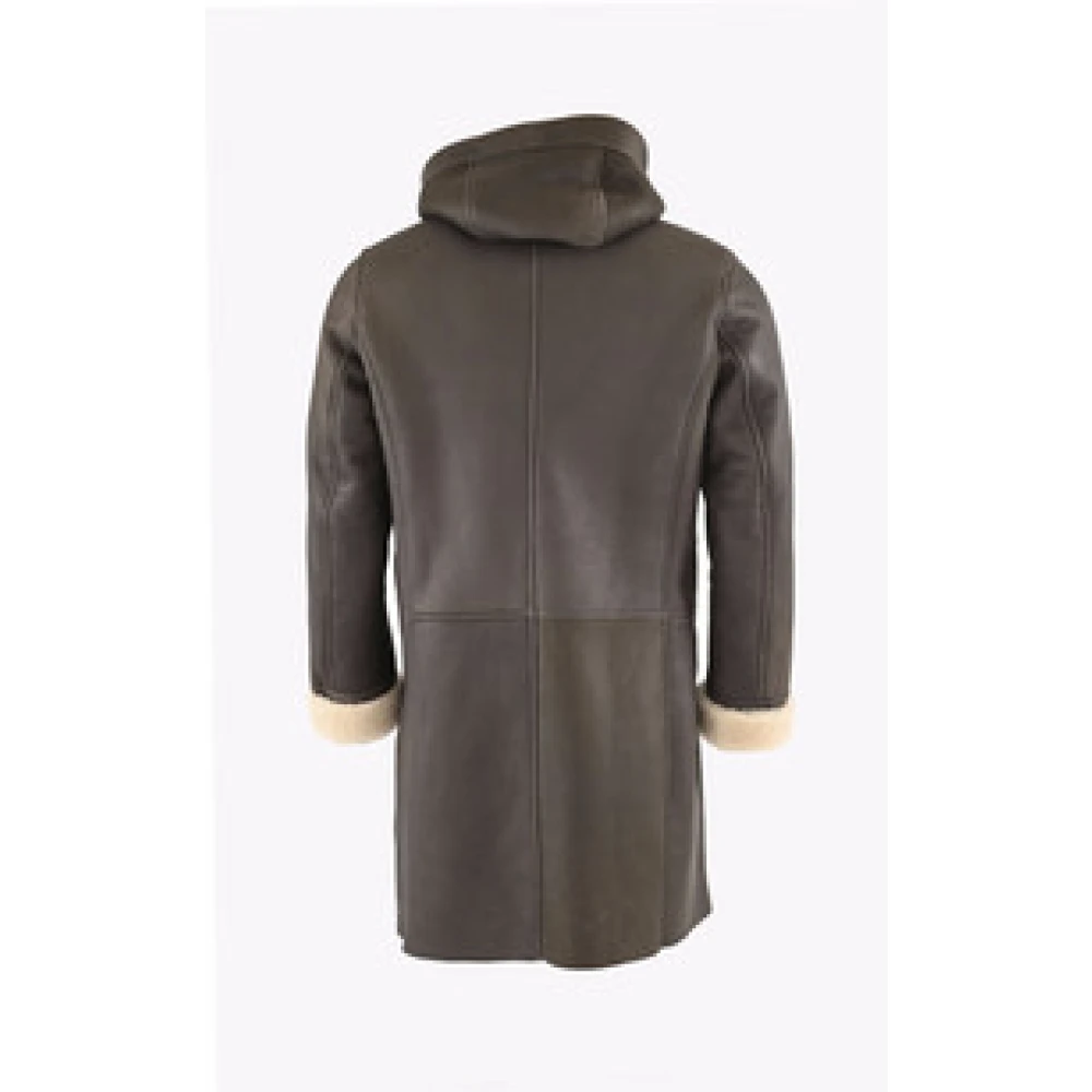 La Canadienne Donkerbruine schapenvachtjas Stijlvol model Brown Heren