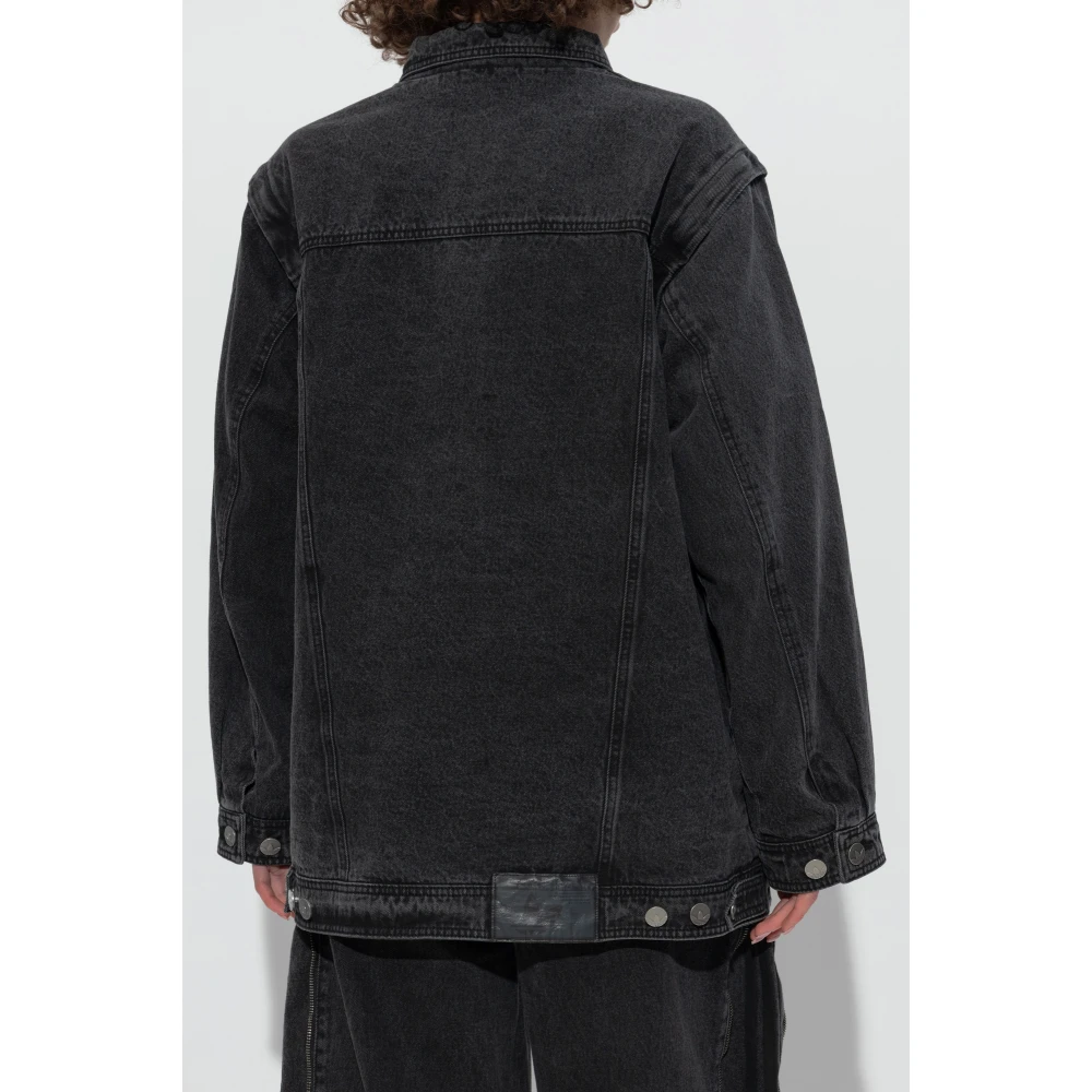 adidas Originals Denim jack in oversized stijl Black Dames