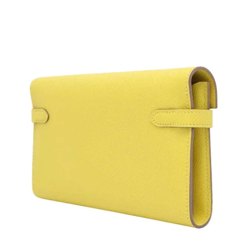 Hermès Vintage Pre-owned Leather wallets Yellow Dames