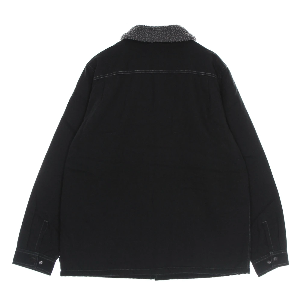 Vans Canvas Workwear Jacket met Sherpa Kraag Black Heren