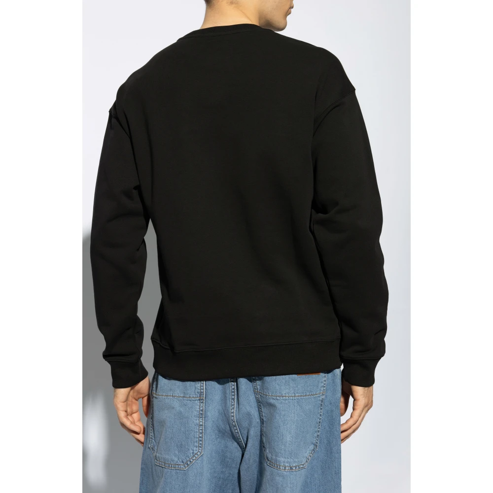 Moschino Sweatshirt met logo Black Heren