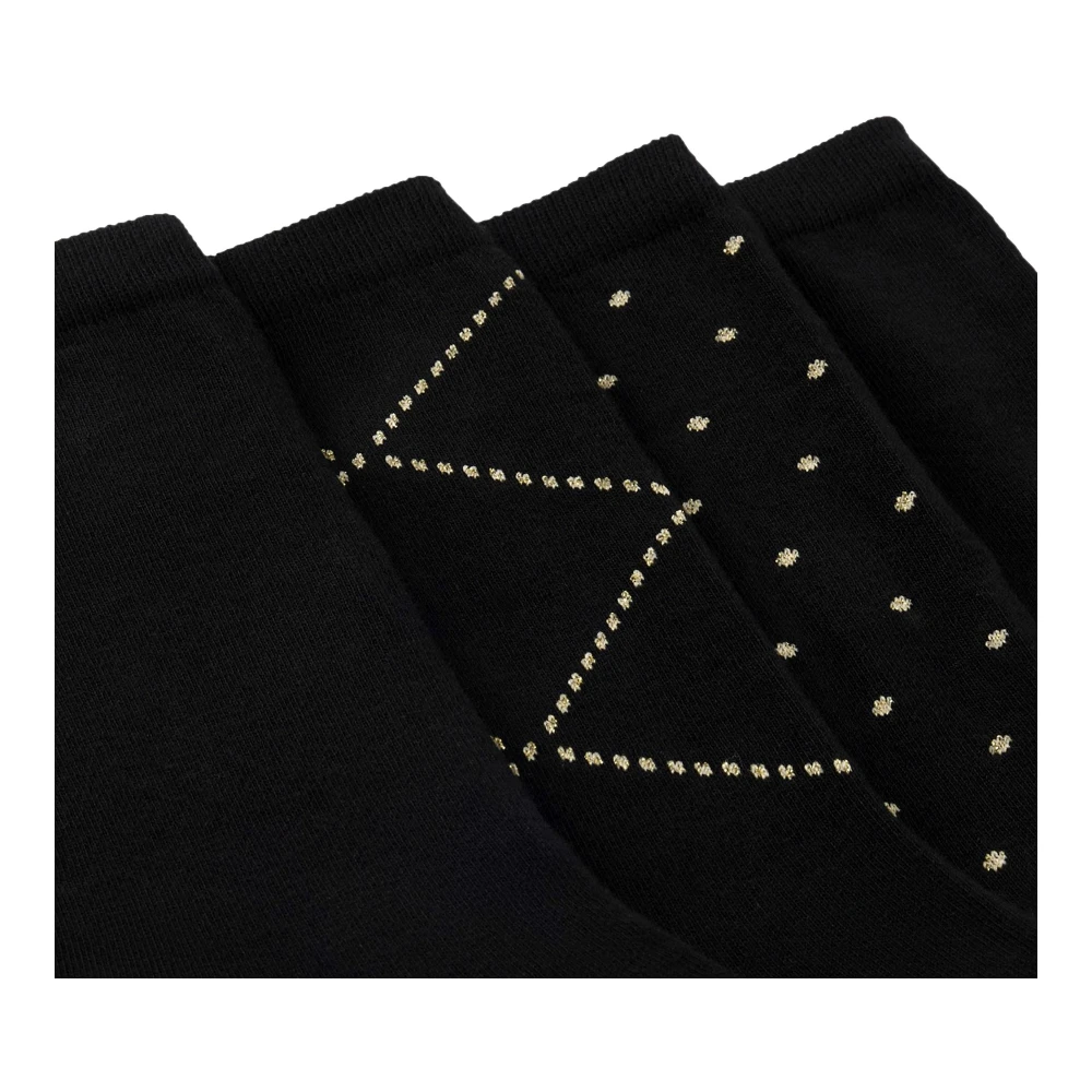 Hugo Boss Glanzende Sokkenset met Regelmatige Hoogte Black Dames