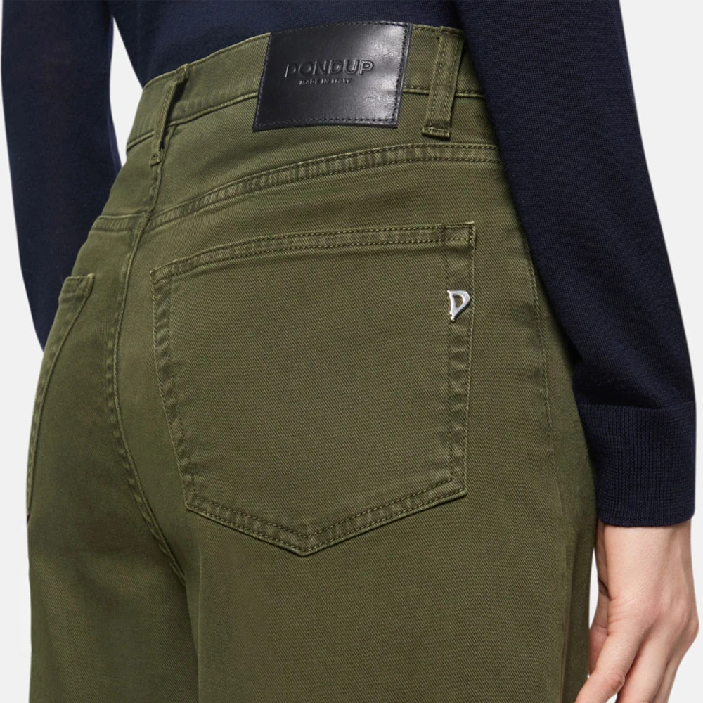 Dondup Groene Loose Fit Hoge Taille Jeans Green Dames