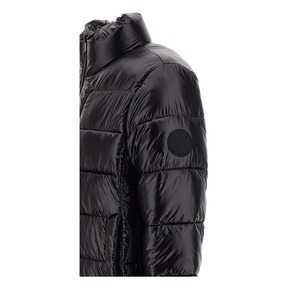 Save The Duck Zwarte donsjas met hoge kraag Black Heren