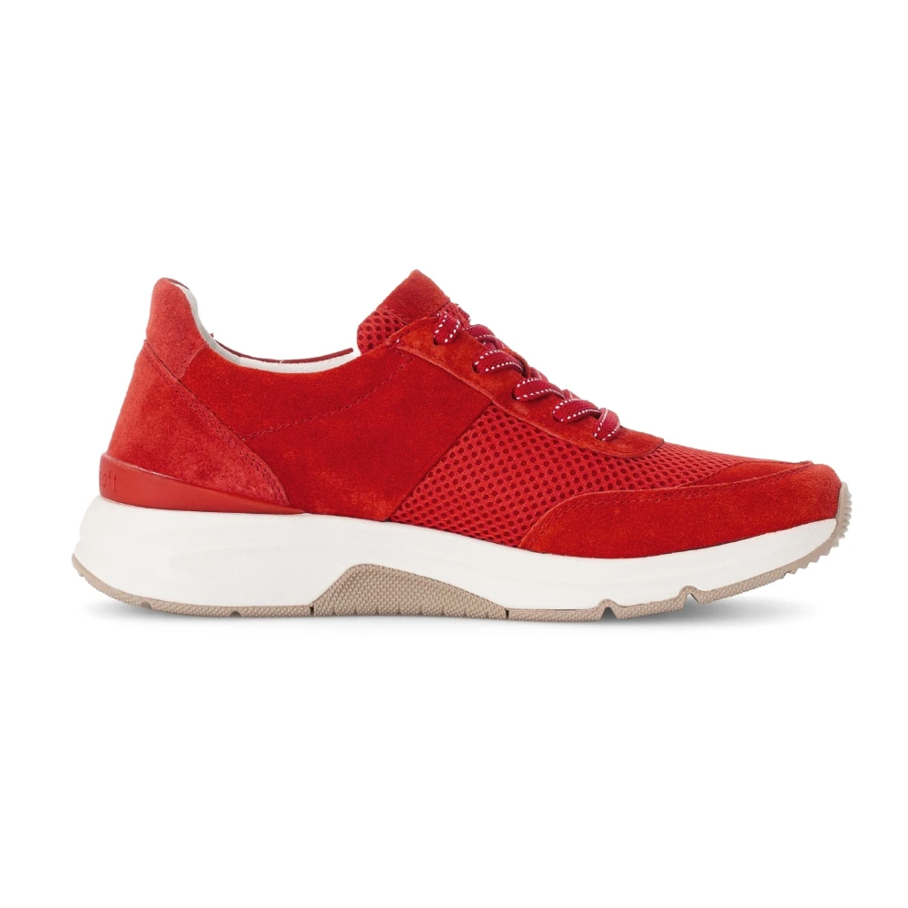 Gabor Rode Walking Sneaker Rollingsoft Sensitive Dames Schoenen Rood