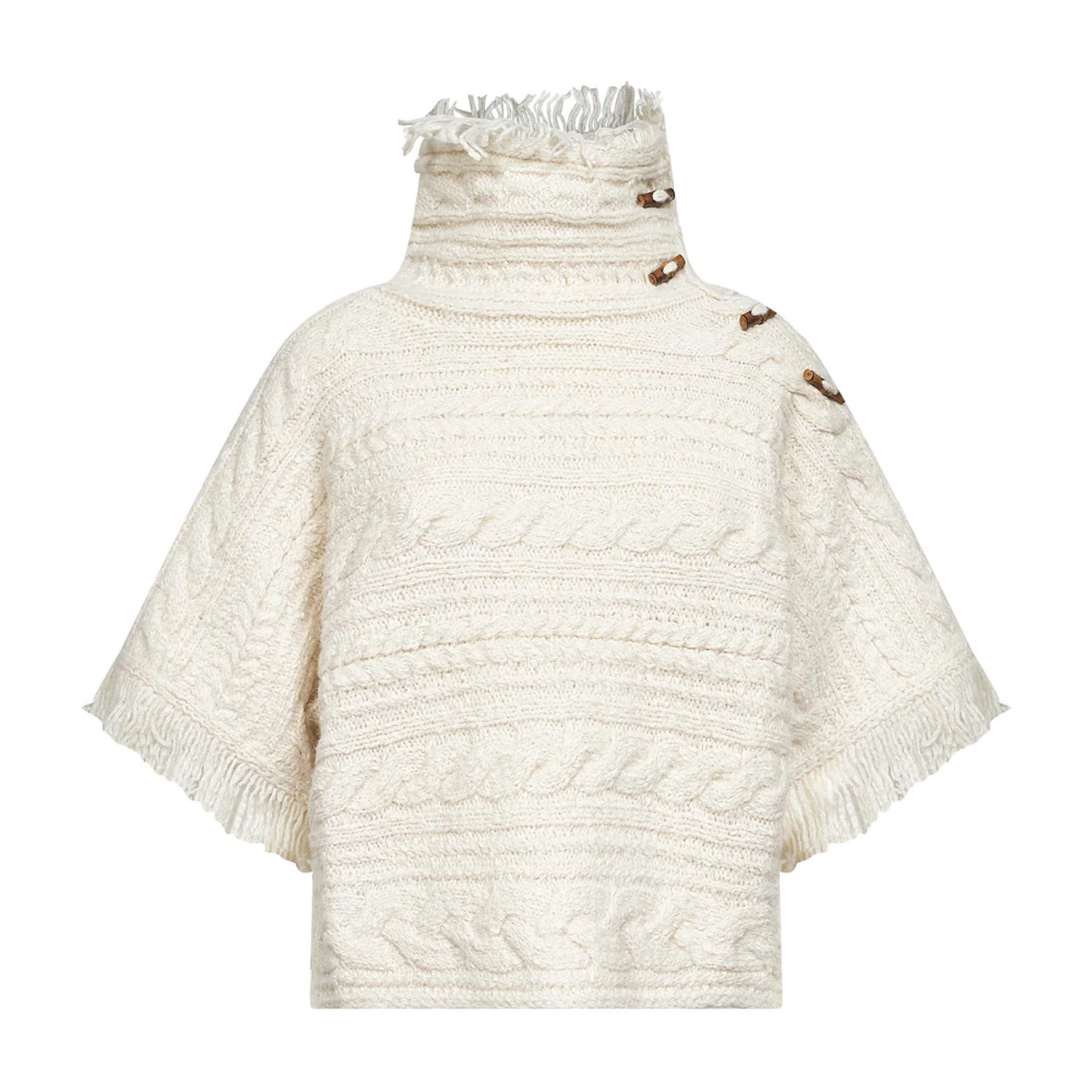 Marant Étoile Women's Beige Asymmetric Collar Sweater