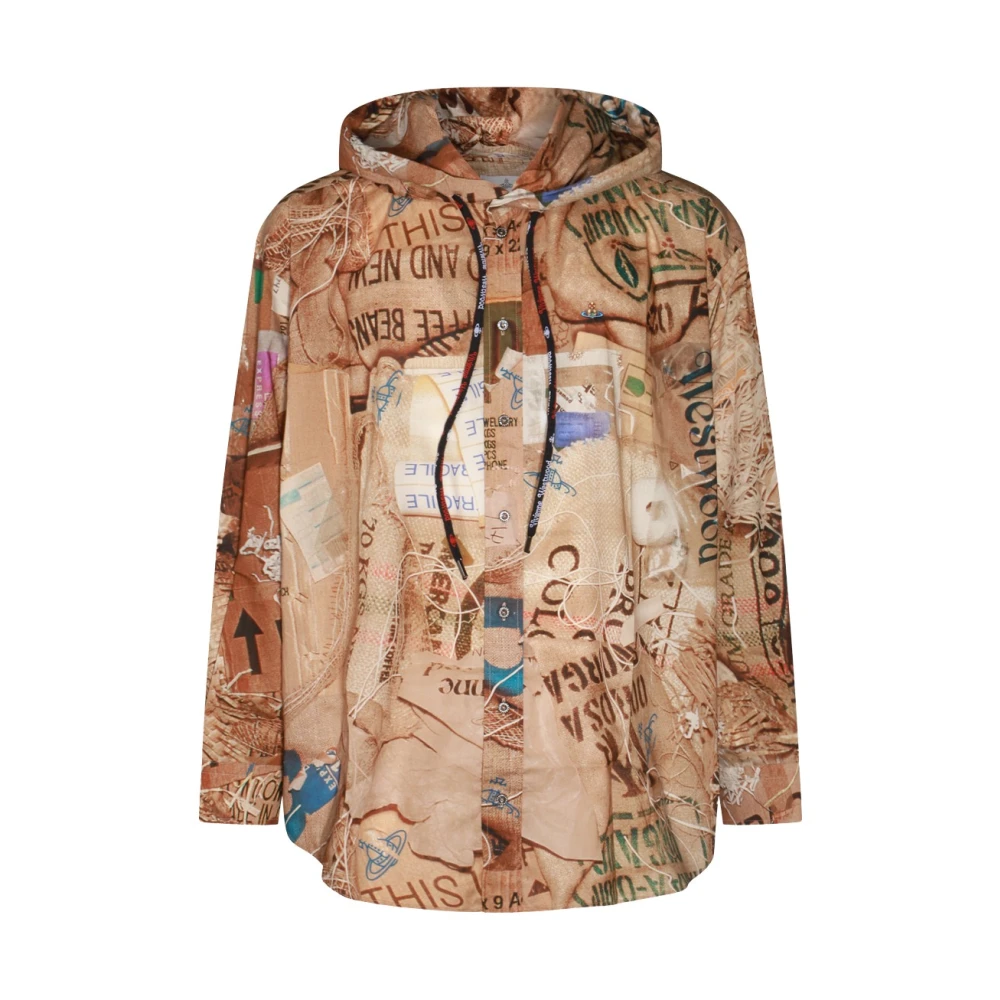 Vivienne Westwood Bruine Katoenen Hoodie met All Over Print Multicolor Heren