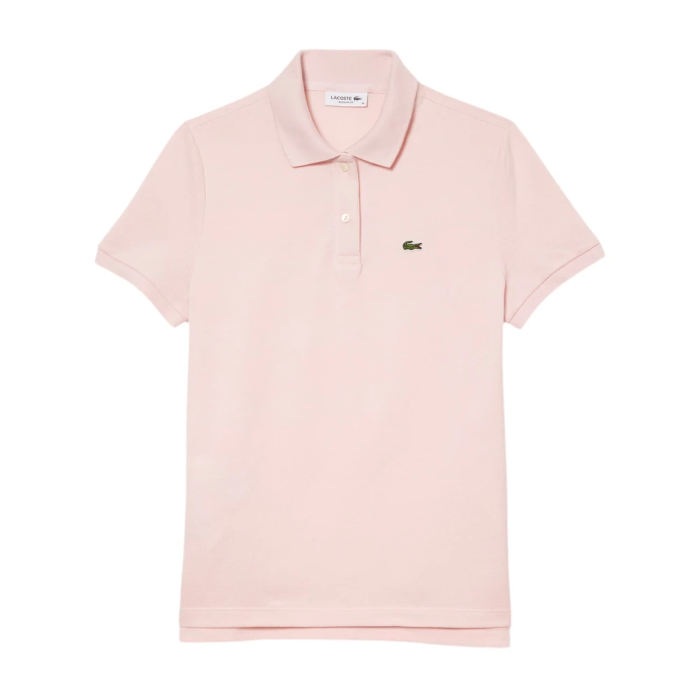 Lacoste Women's Pink Polo Shirts, M, Regular Fit Petit Piqué Polo