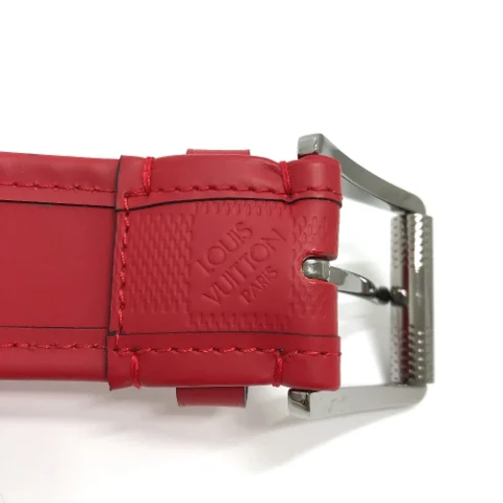 Louis Vuitton Vintage Pre-owned Leather belts Red Dames