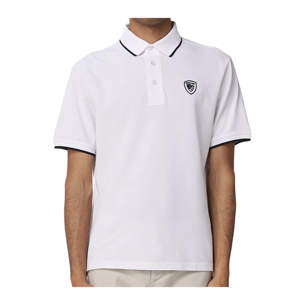Blauer Uomo Bianco - Polo Bianca In Cotone Con Logo - Tops - 2XL
