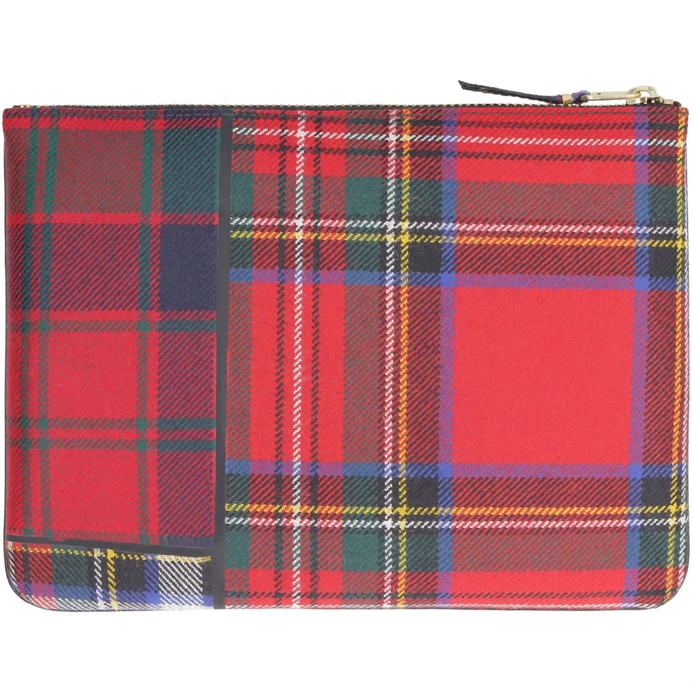 Comme des Garçons Tartan Motif Flat Clutch Multicolor Heren