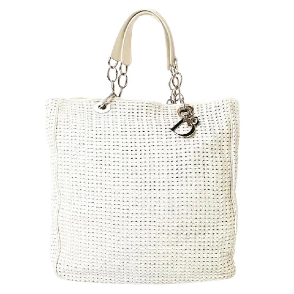 Dior Vintage Pre-owned Leather totes White Dames