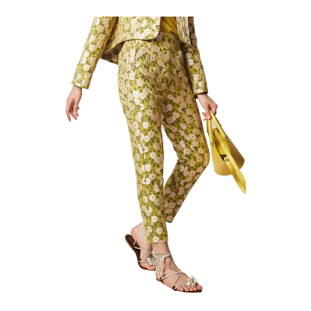 Alessia Santi Trousers Green Dames