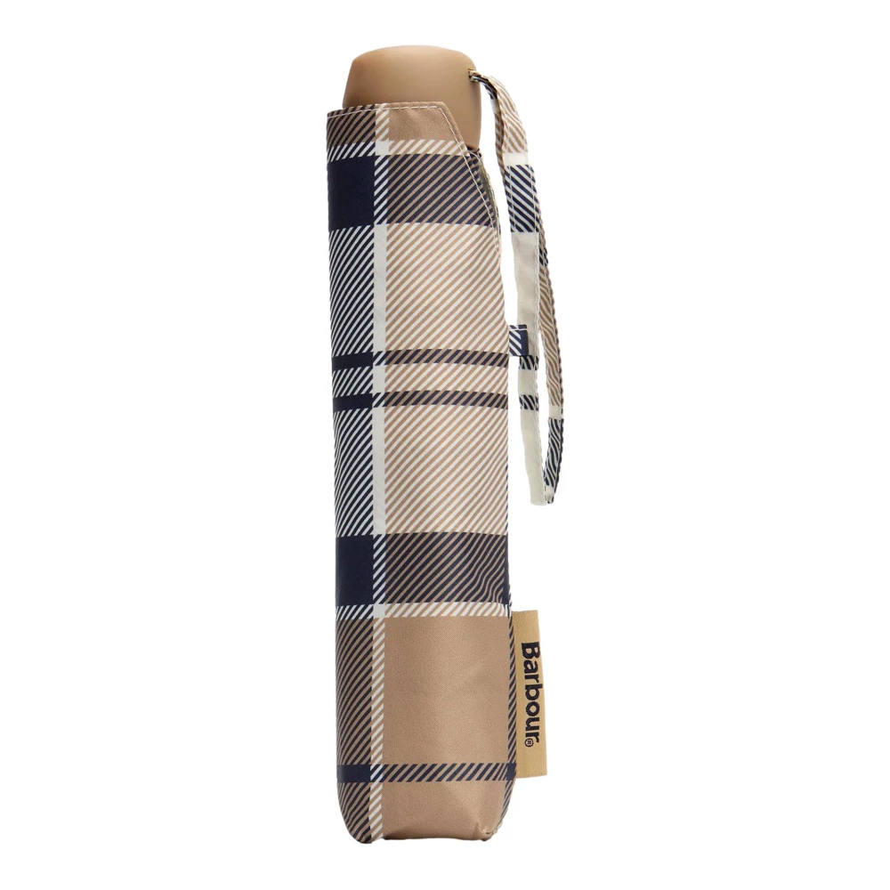 Barbour Multicolor Umbrellas, Unisex, One Size, Beige Tartan Telescopic Umbrella