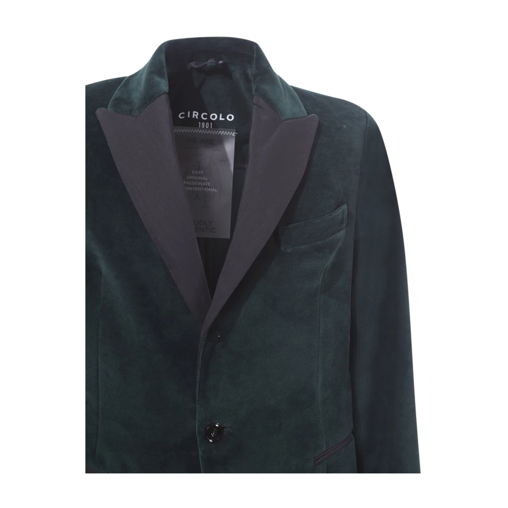 Circolo 1901 Laurel Peak Lapel Jassen Blue Heren