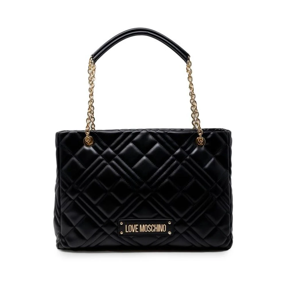 Love Moschino Women's Black Spacious Polyethylene Handbag- Autumn/Winter Collection - Handbags - One Size - Bags