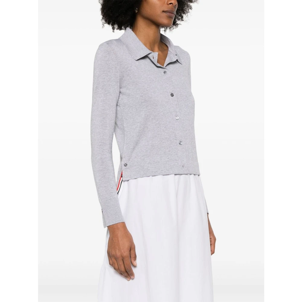 Thom Browne Lichtgrijs Button-Up Overhemd Gray Dames