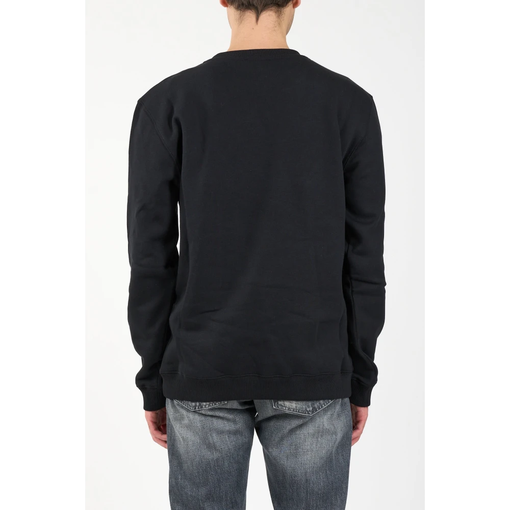 Dondup Katoenen sweatshirt met reliëf vooraan logo Black Heren