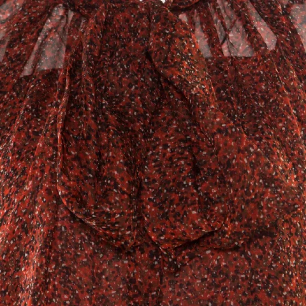 Yves Saint Laurent Vintage Pre-owned Silk dresses Red Dames