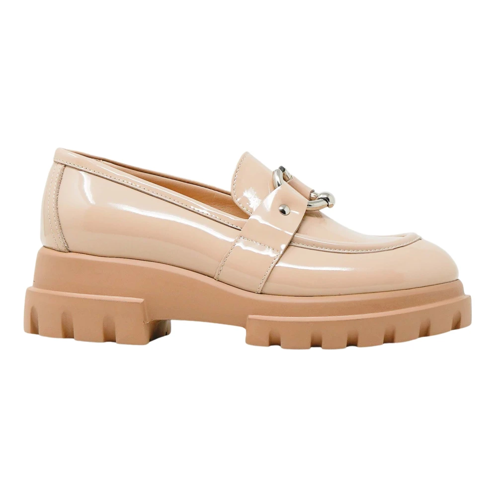 AGL Loafers Beige Dames Schoenen.nl