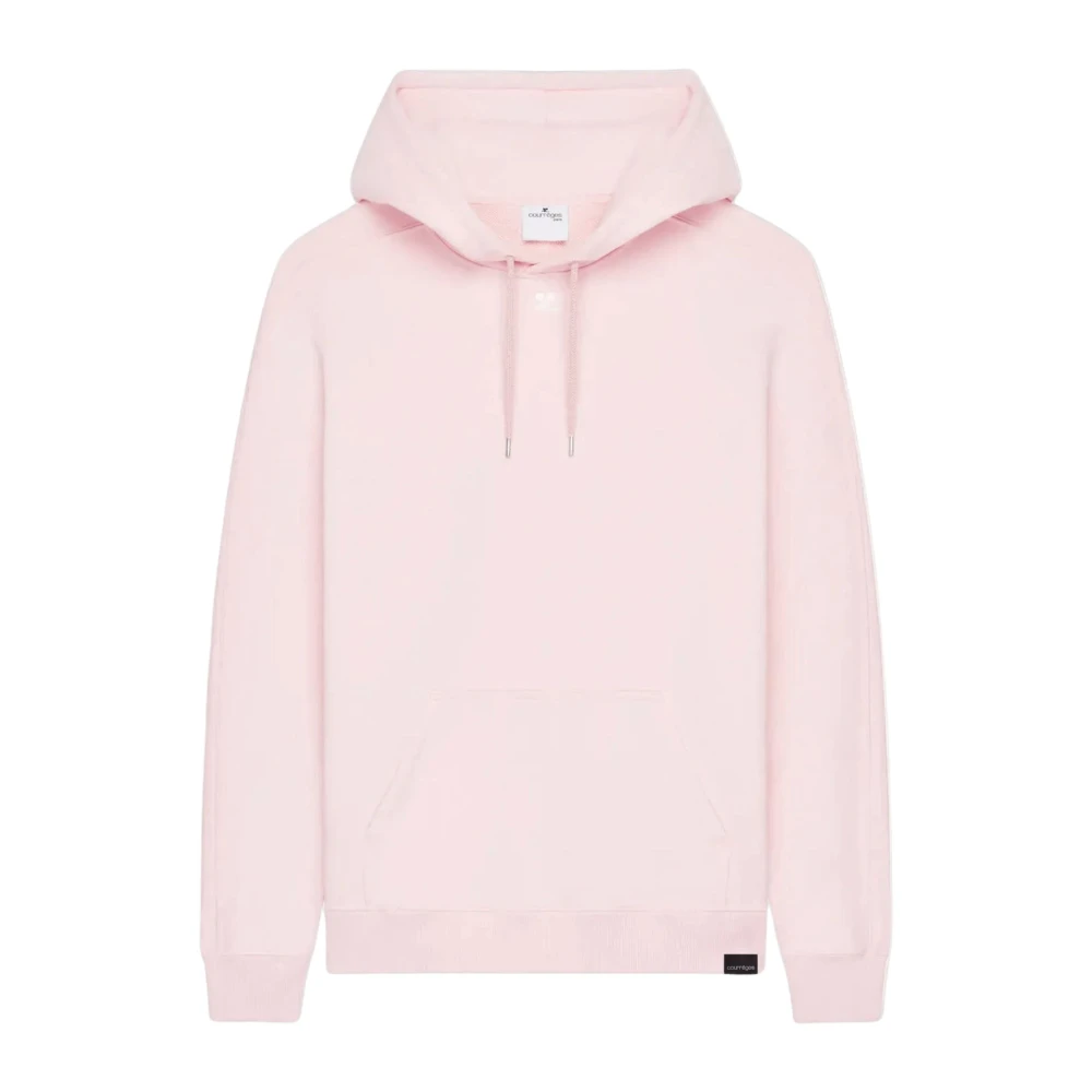 Courrèges Pink Hoodies, Female, Xl, Oversized Hoodie