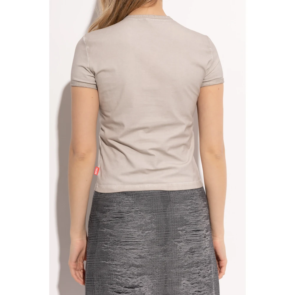 Diesel Top T-Nekka Gray Dames