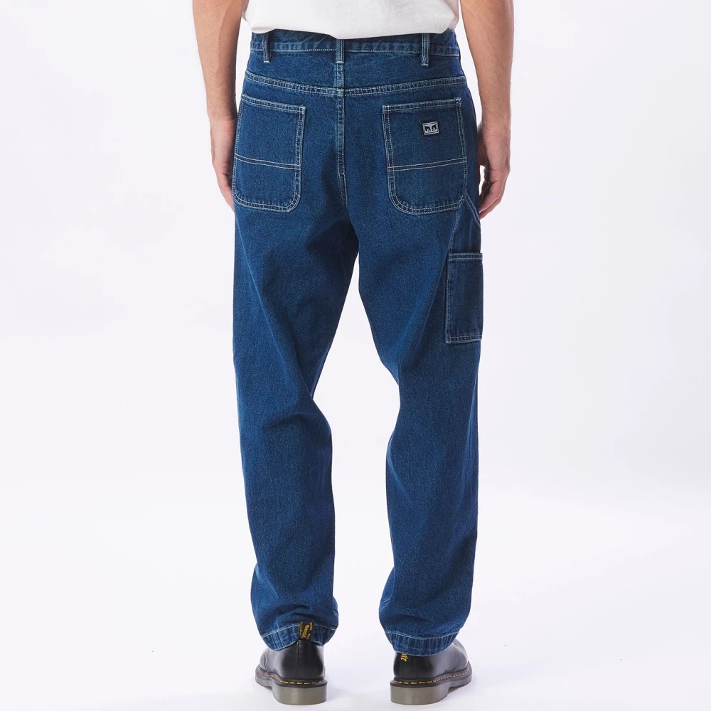 Obey Relaxed Fit Timmerman Denim Jeans Blue Heren