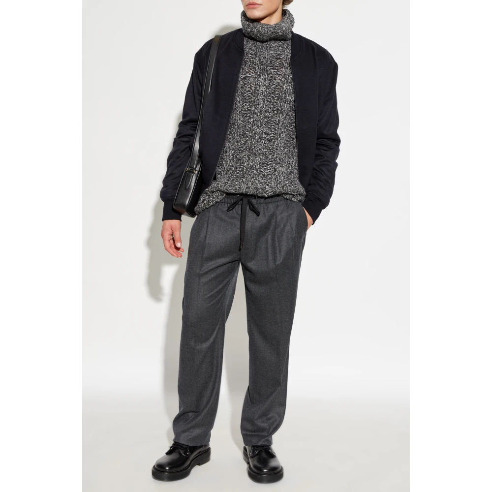 Dolce & Gabbana Gevlochten turtleneck Gray Heren