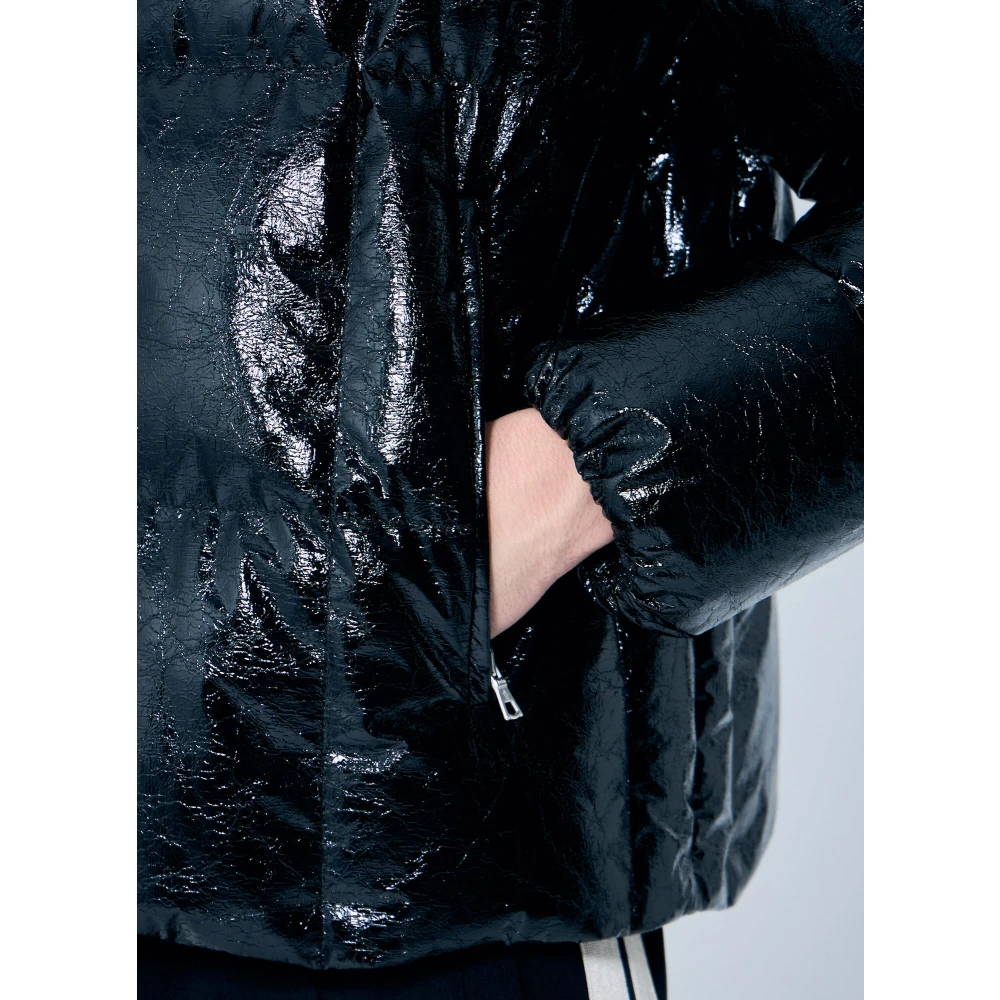 Moncler Glanzende Afwerking Donsjas Black Heren
