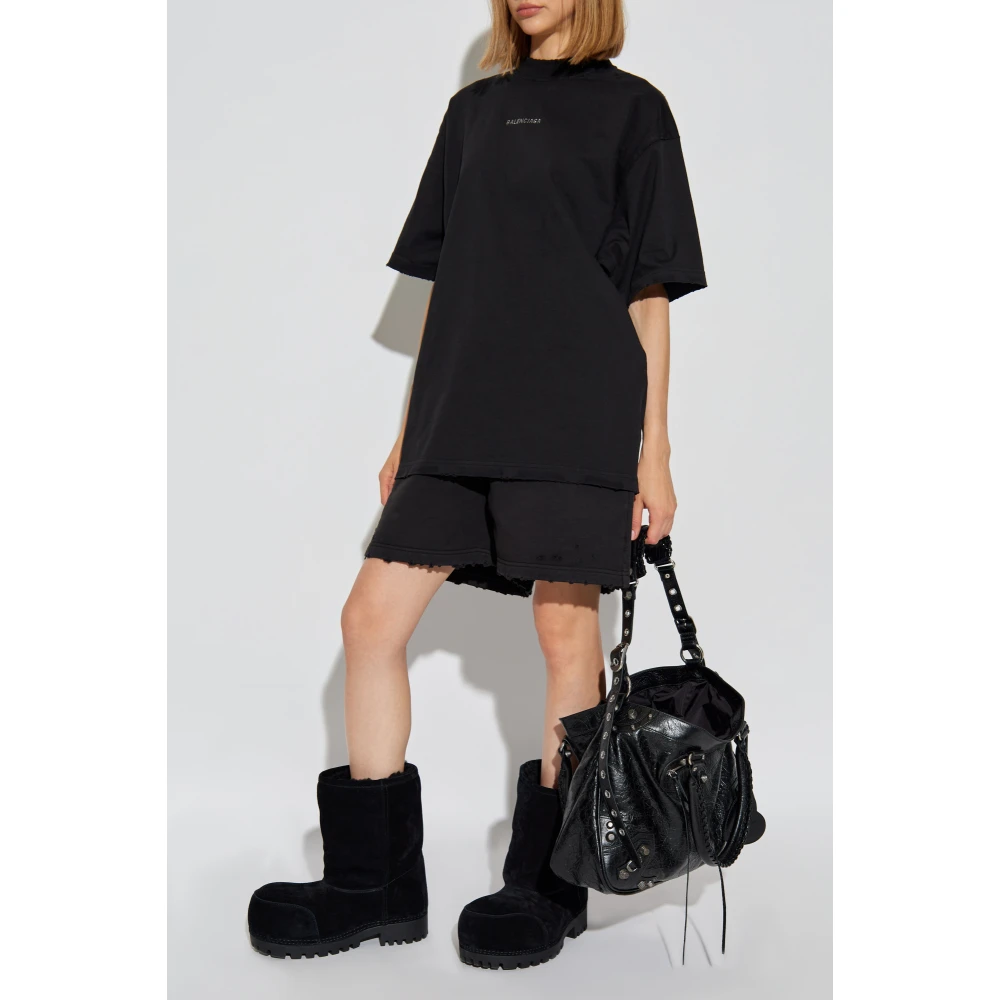 Balenciaga T-shirt met logo Black Dames