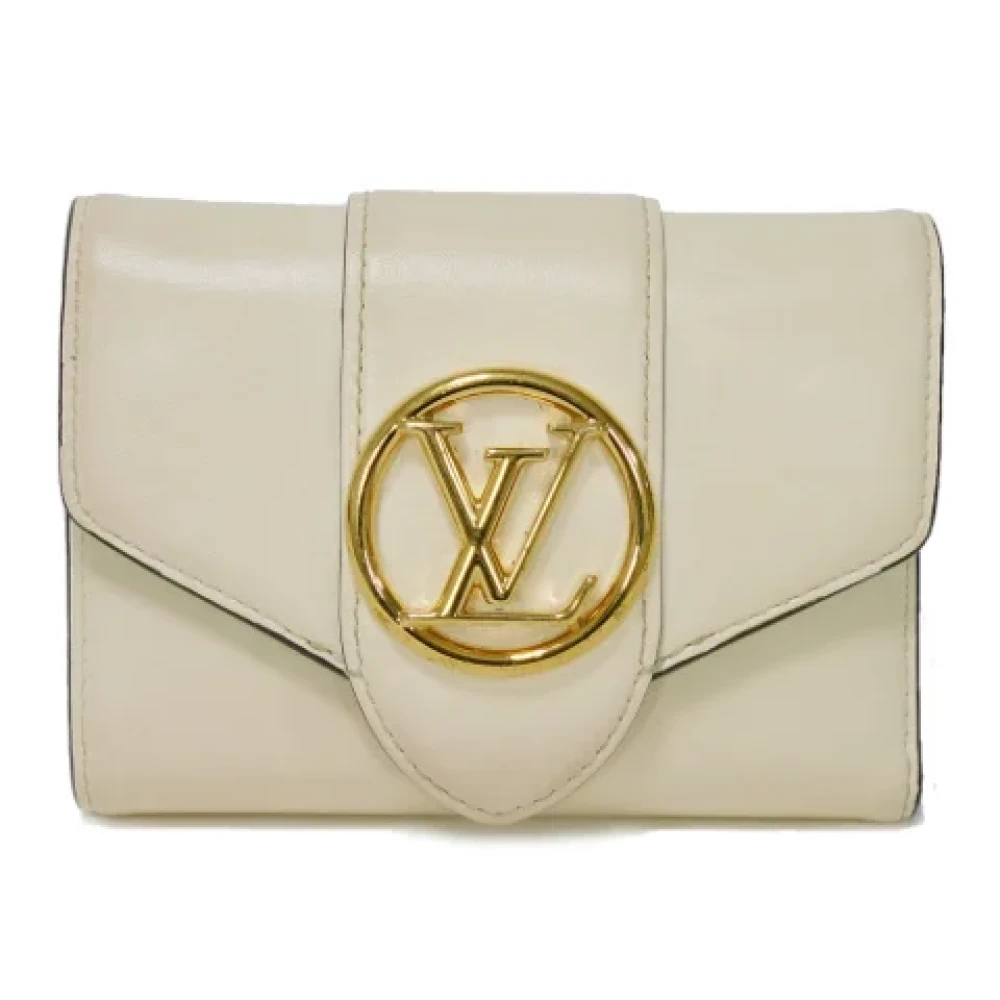 Louis Vuitton Vintage Pre-owned Leather wallets White Dames
