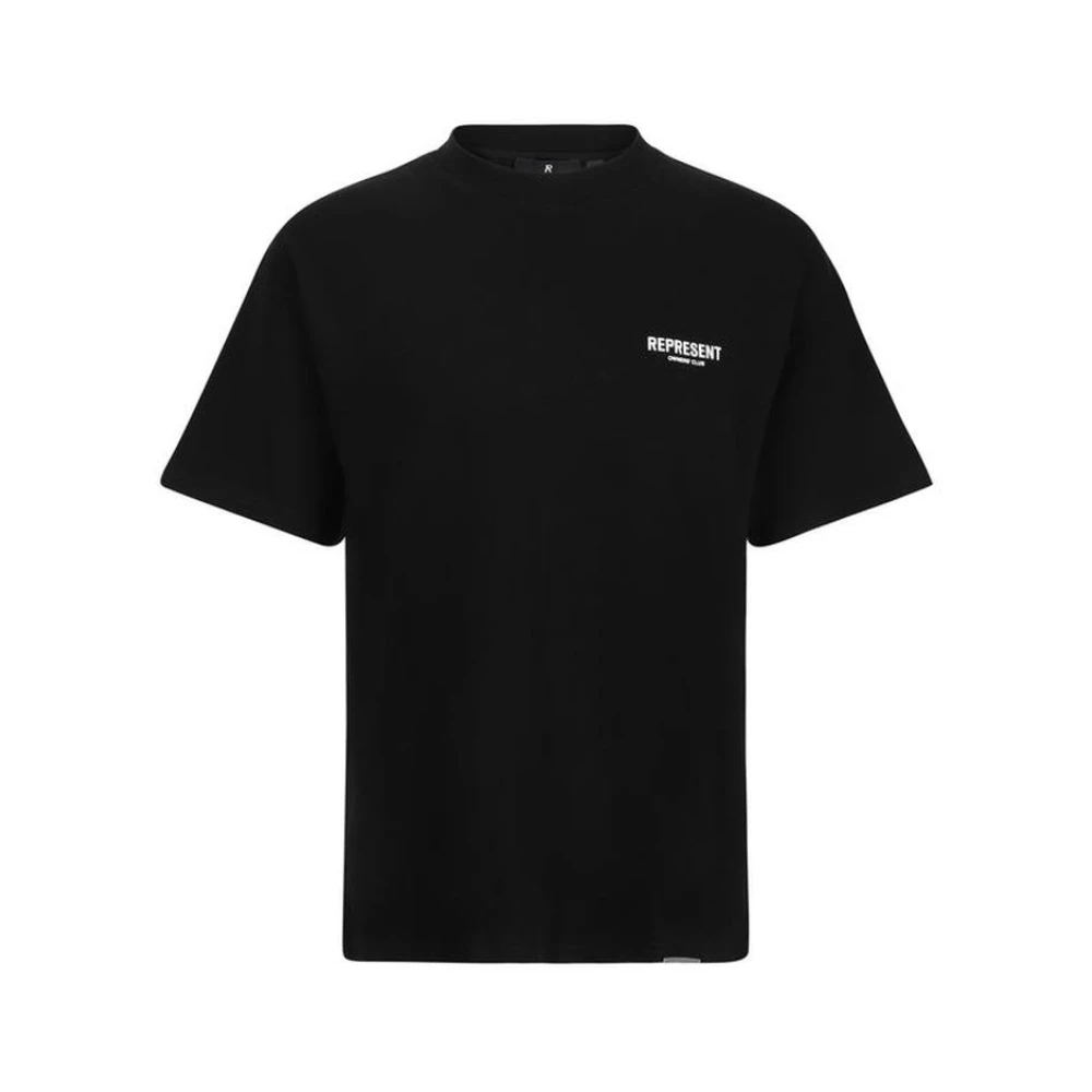 Represent Zwart en wit katoenen jersey T-shirt Black Heren