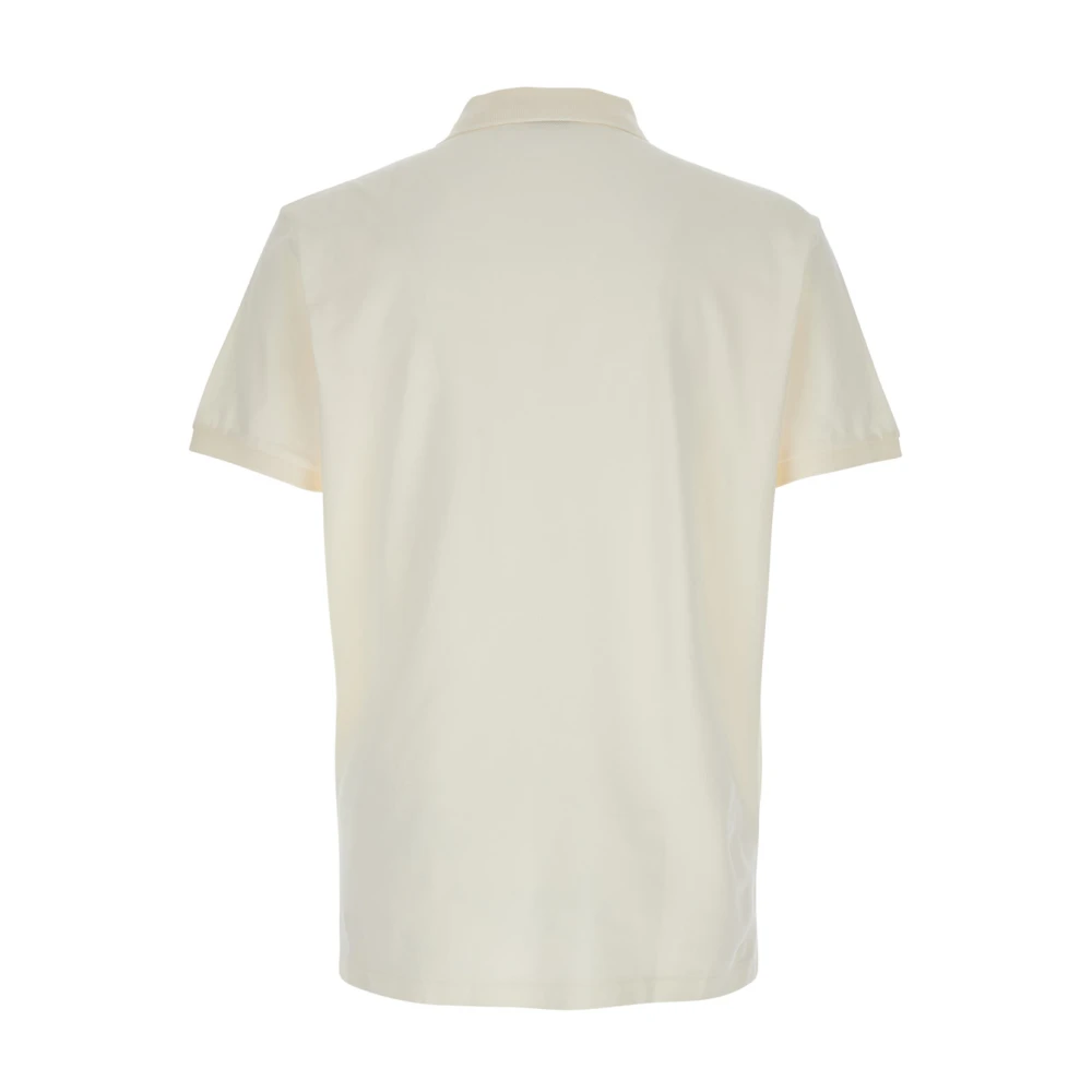 Polo Ralph Lauren Witte Polo Shirt met Grote Pony Beige Heren