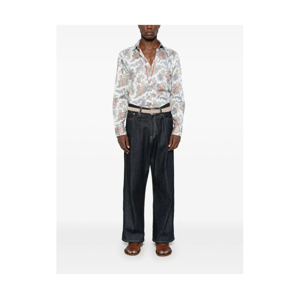 ETRO Witte Button-Up Overhemd Klassieke Stijl Multicolor Heren